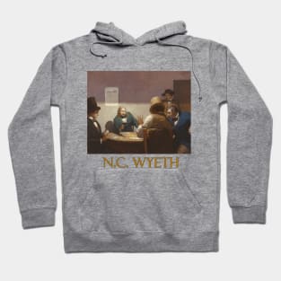 Wild Bill Hickok at Cards by N.C. Wyeth Hoodie